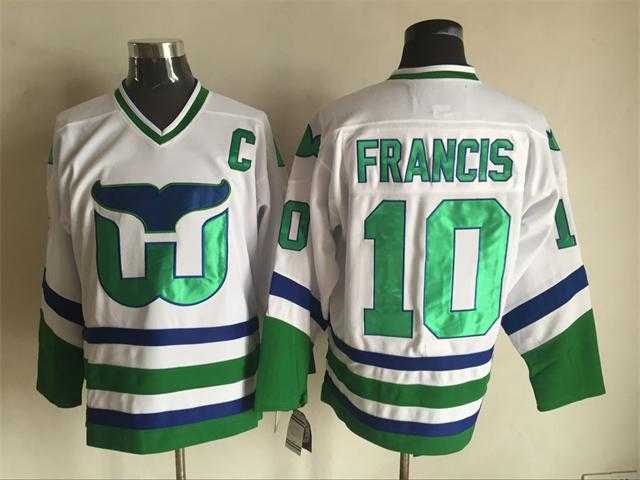 Hartford Whalers #10 Ron Francis White CCM Throwback Stitched NHL Jersey,We sell and wholesale Hartford Whalers #10 Ron Francis White CCM Throwback Stitched NHL Jersey on line form chian!
